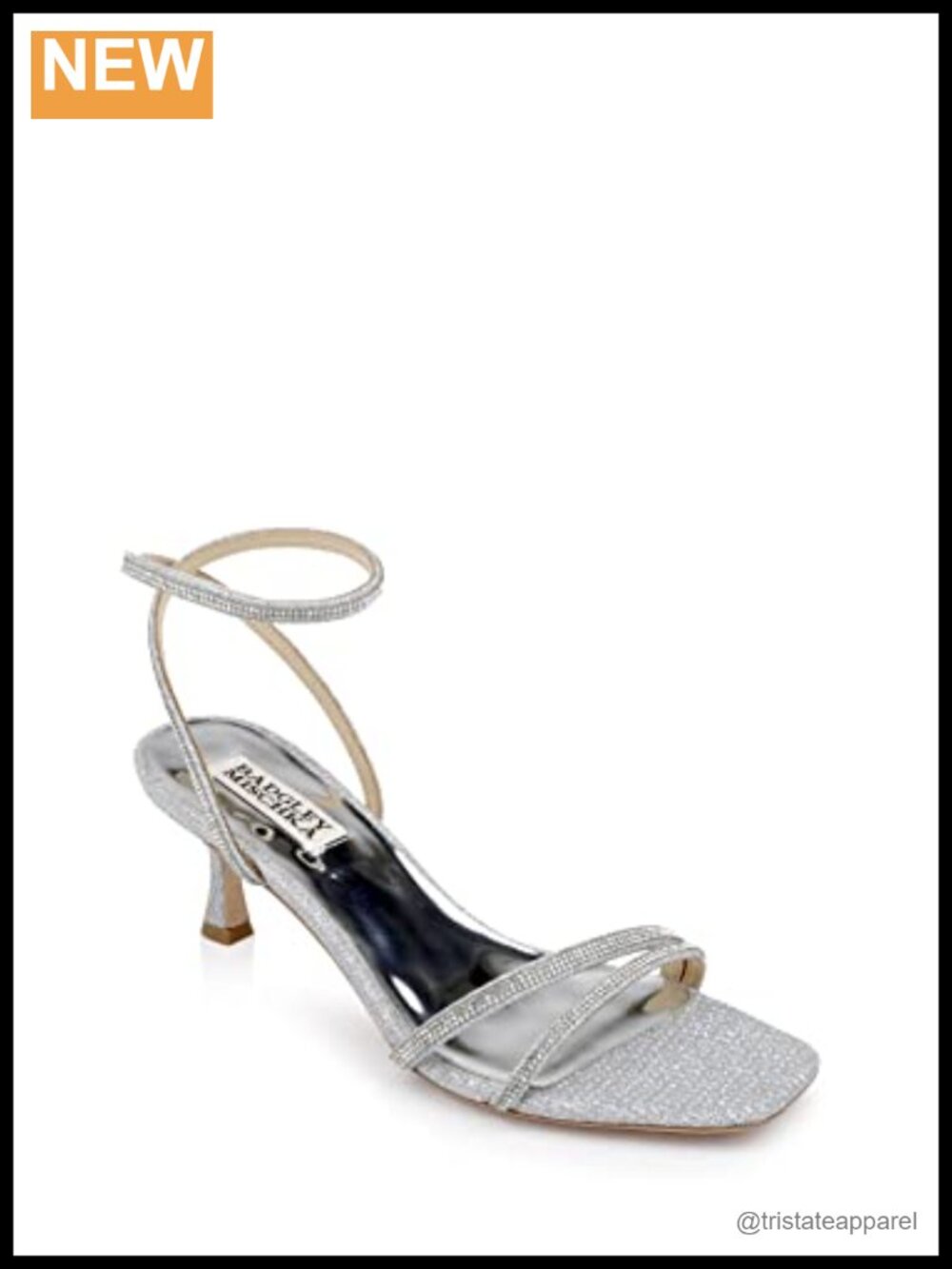 Kitten Heel Sandal Open Toe Ankle Strap Satin Leather Lining